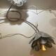 Pair of vintage flower bedside lamps