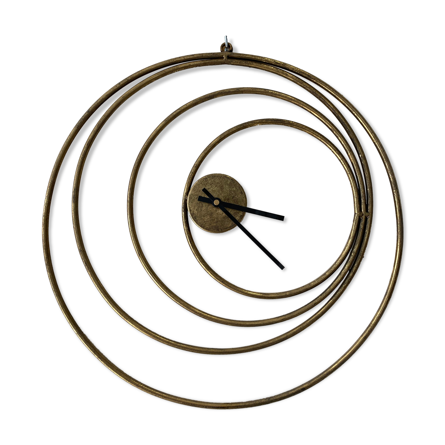 Horloge en spirale couleur or