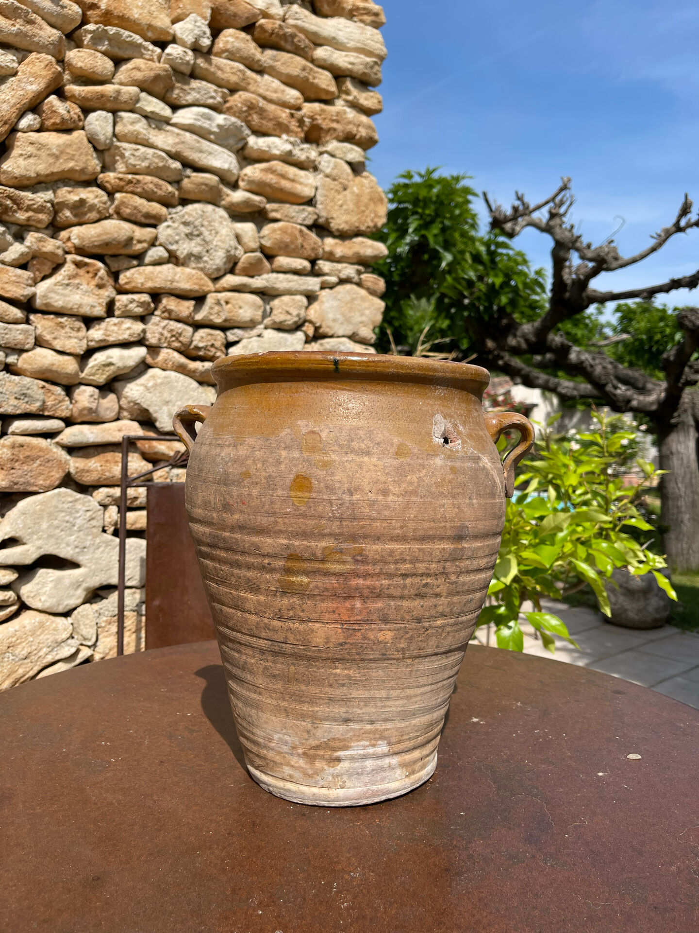Jarre poterie en terre cuite ancienne