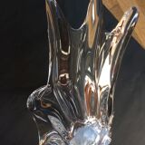 Crystal fruit cup with handles Art Vannes France - vintage