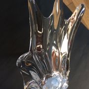 Crystal fruit cup with handles Art Vannes France - vintage