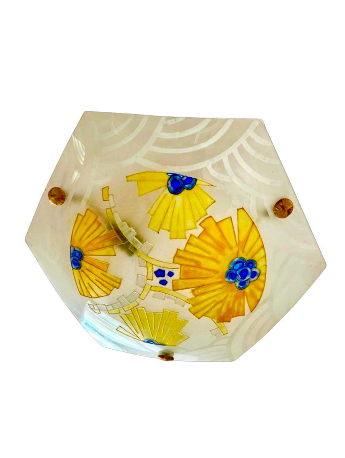 Loys Luca Charles Ranc Art Deco glass pendant light