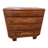 Solid oak chest of drawers