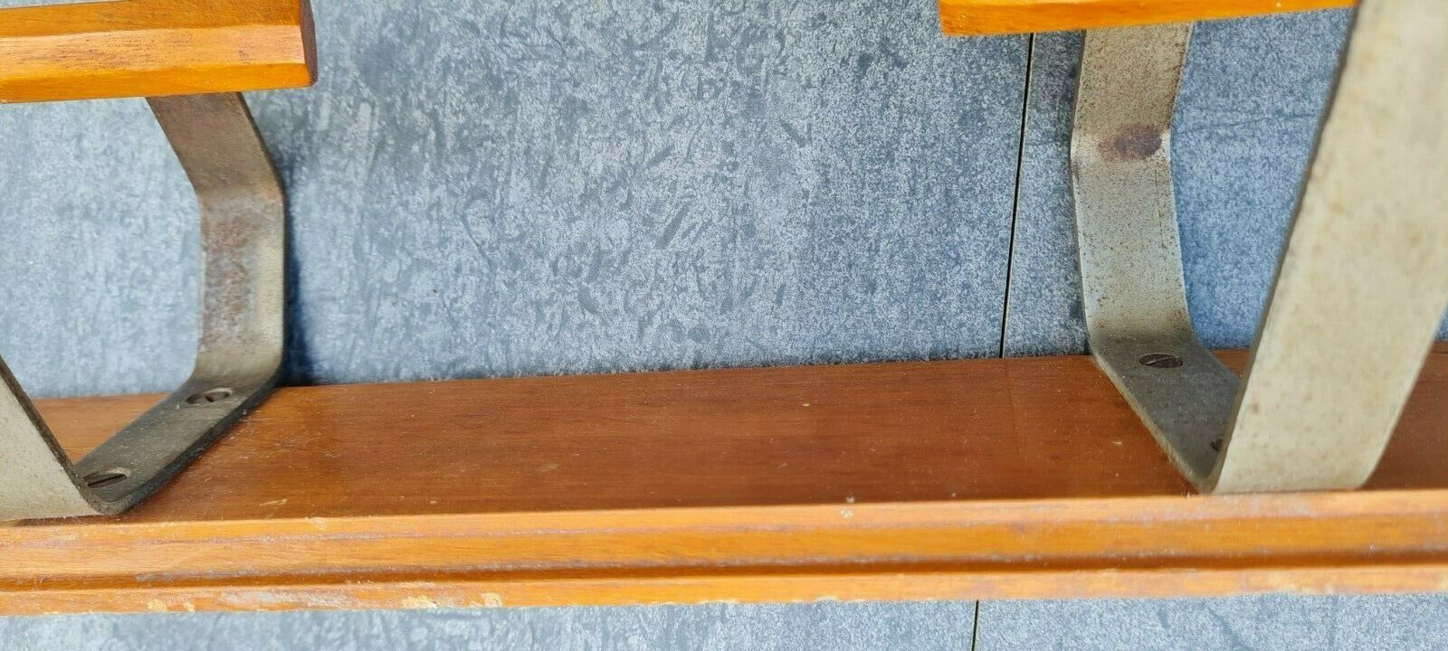 Vintage wooden and metal hook