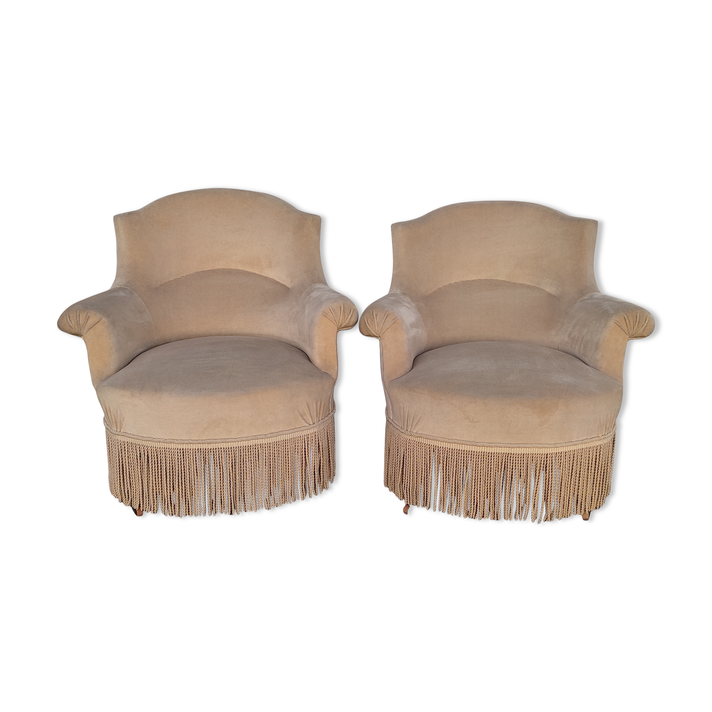 Pair of toad armchairs