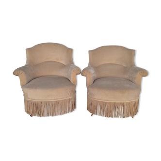 Pair of toad armchairs