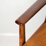 Office Chair Model 419 Made In Rosewood With Cognac Leather Seat By Arne Vodder For Sibast from 1960