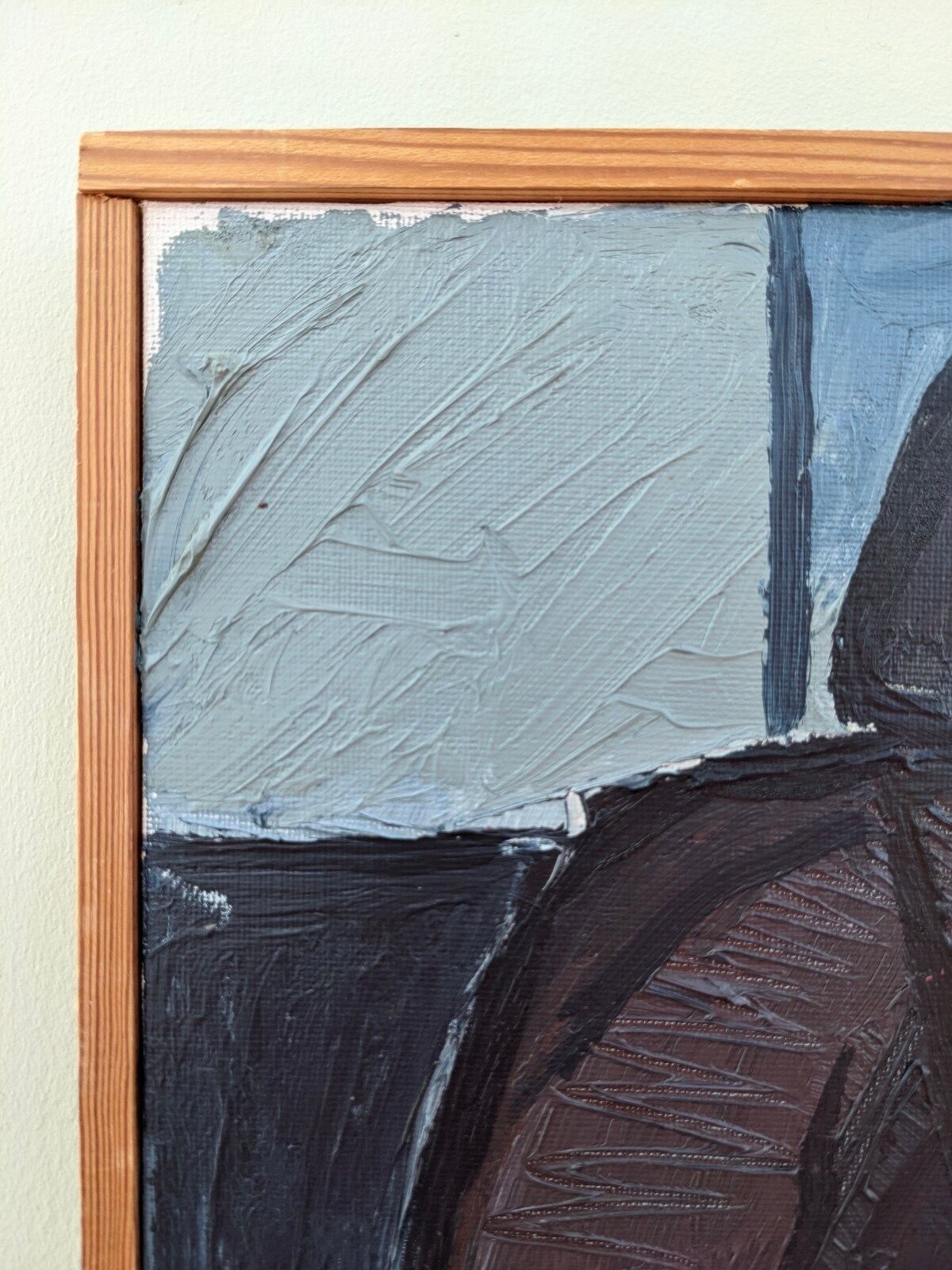 Mid 20th Century "Lady With Bowl" Swedish Figurative Portrait Oil Painting, Framed