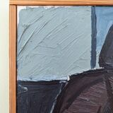 Mid 20th Century "Lady With Bowl" Swedish Figurative Portrait Oil Painting, Framed