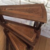 Wooden library staircase