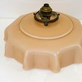 Pink glass hanging lamp