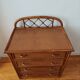 Vintage rattan and cane commode from the 1970s.