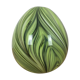 Green jungle chic ovoid glass vase