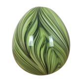 Green jungle chic ovoid glass vase