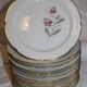 Lot of 13 Plates at Dessert Porcelaine Vierzon C.G.