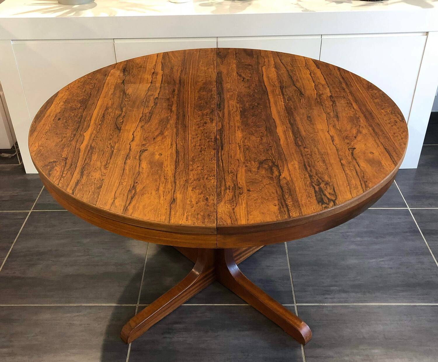 Vintage Scandinavian Baumann style extendable table in Rosewood 1970s