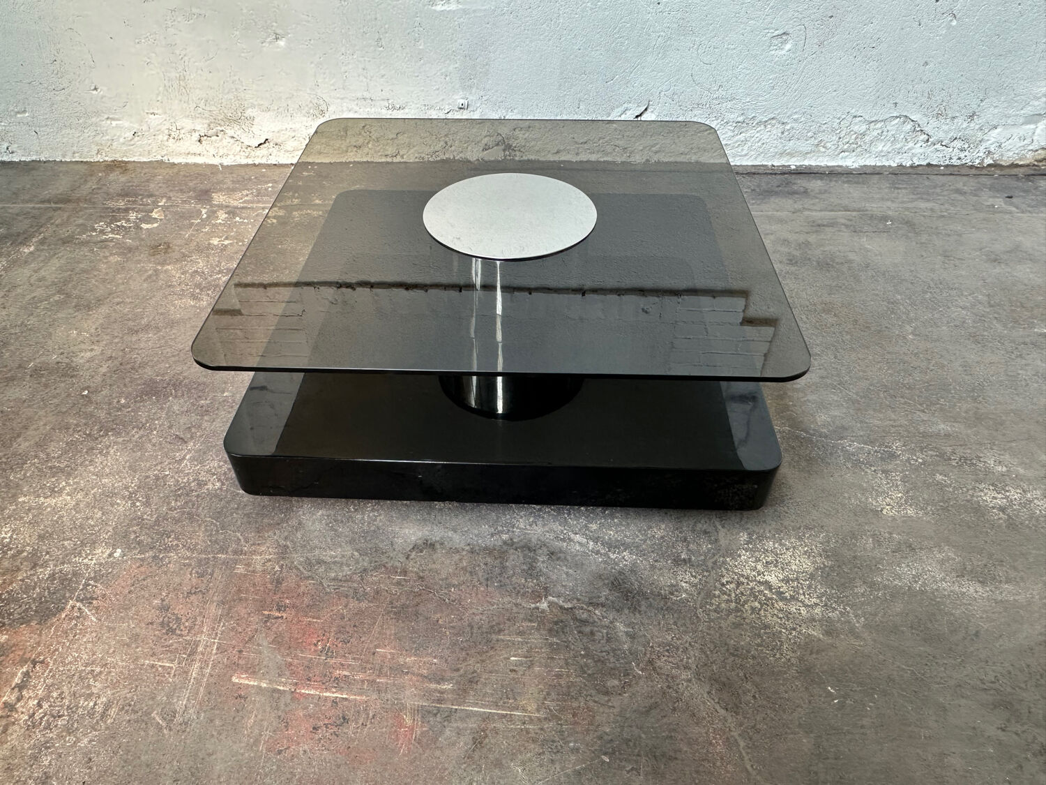 Table basse carrée design Marco Fantoni pour Tecno