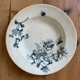 Series of 4 mismatched soup plates “Terre de Fer”