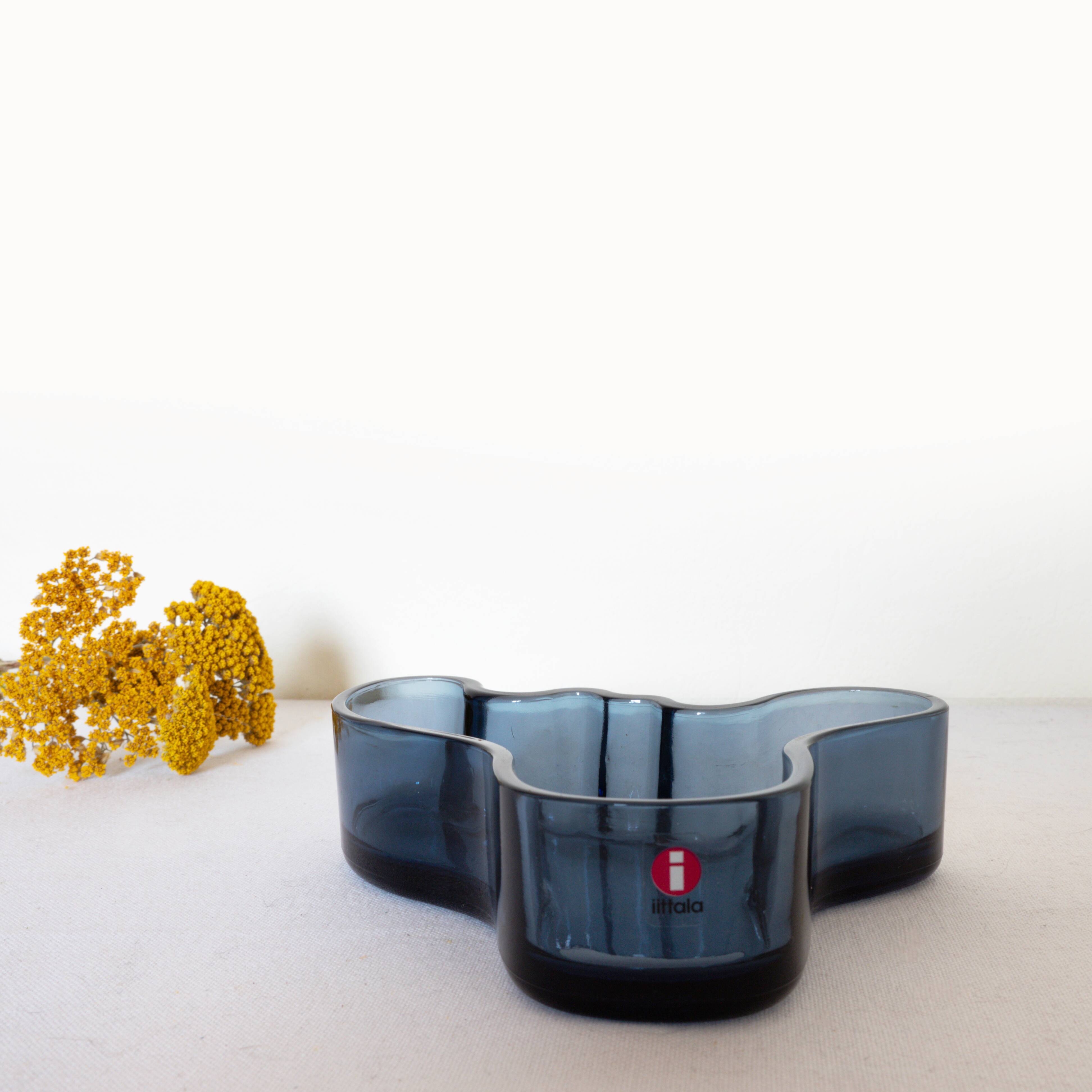 Alvar Aalto blue glass cup