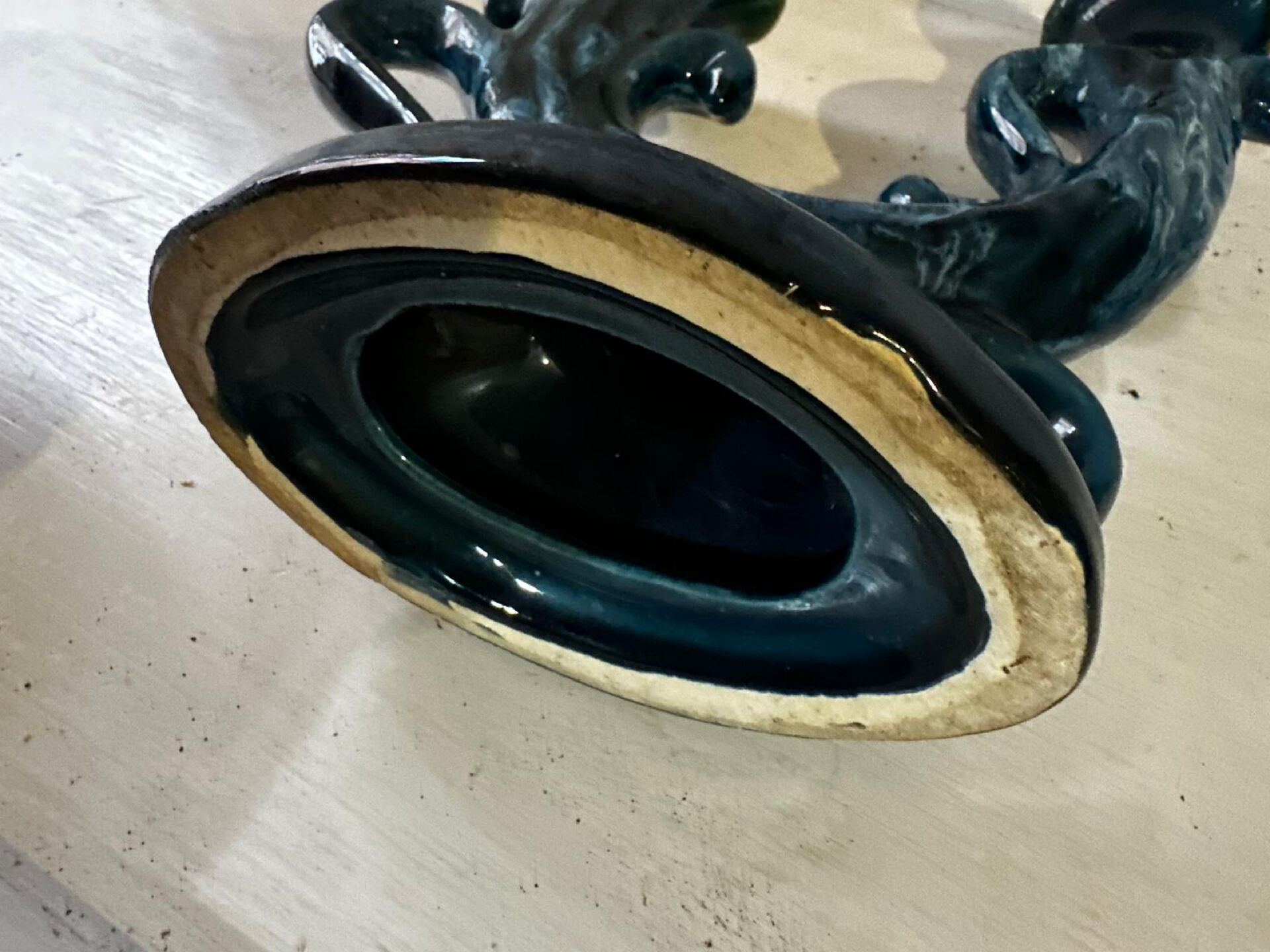 Vintage ceramic organic candlestick