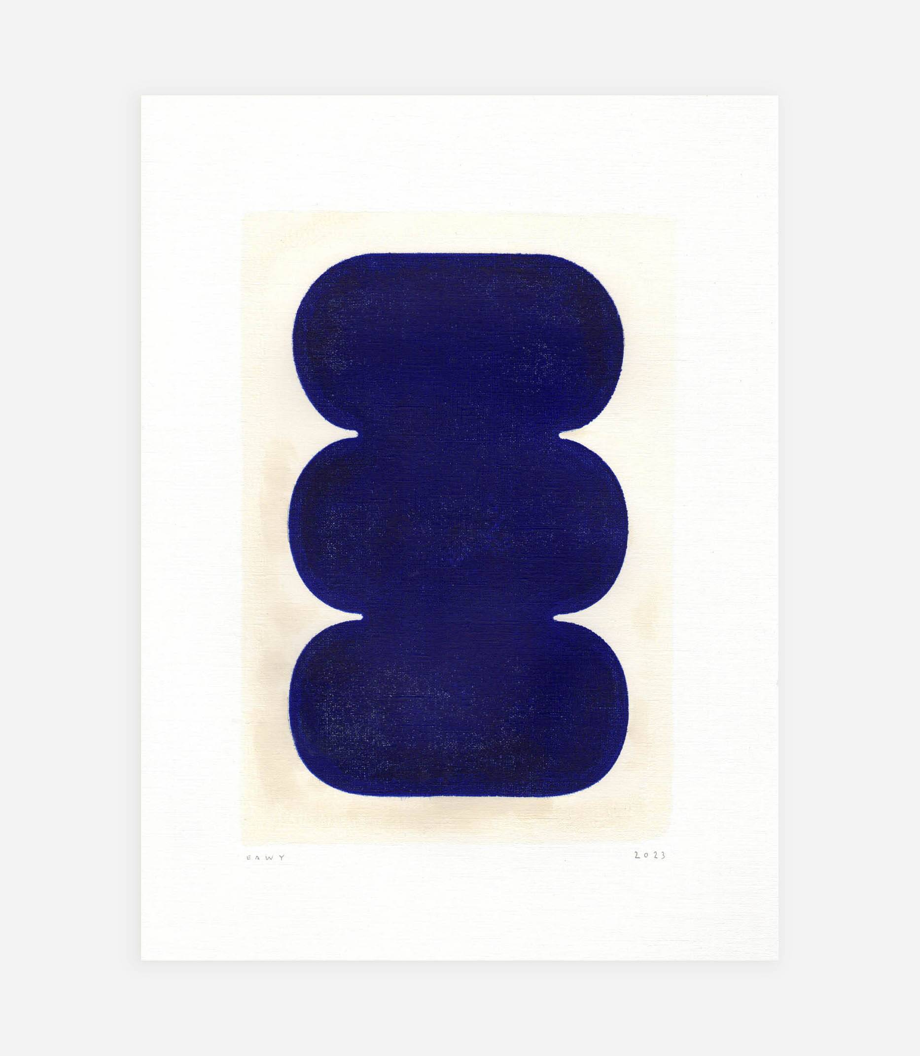 Twist - contemporary painting on paper signed Eawy