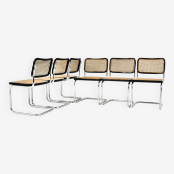 Ensemble de 6 Chaises de salle à manger Style B32 par Marcel Breuer