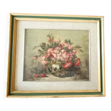 Peinture à l'huile sur fleurs de table mauro salimbeni (milan 1874-1942 turin)