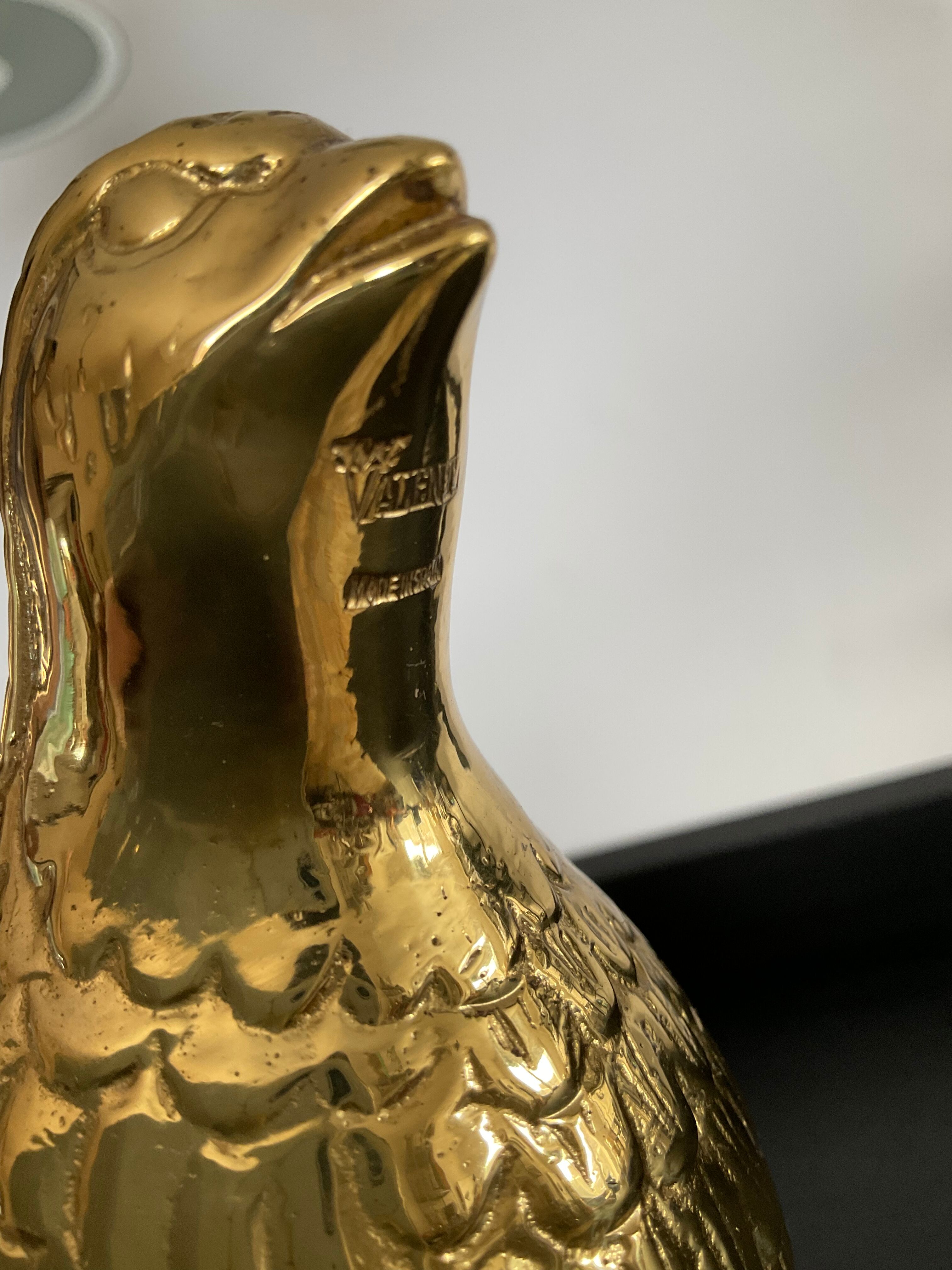 Cendrier en bronze Valenti caille ou perdrix vintage