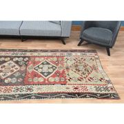 1970s Turkish Oushak Handmade Wool Cotton Red Runner Rug 131x354