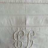 Old linen / cotton sheet. embroidered