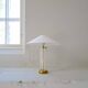 Mid-century glass and brass table lamp Bergbom B-019 Sweden 1960s