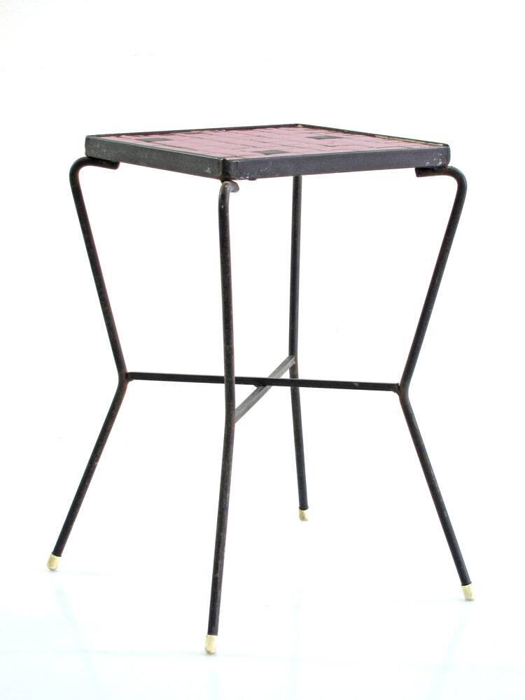 Pink vintage design 1950s Mosaic Side Table