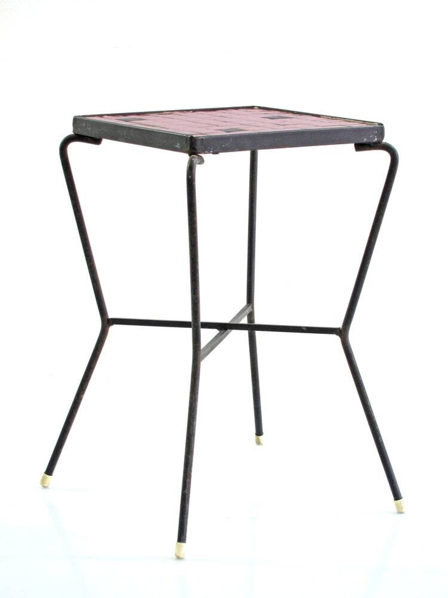 Pink vintage design 1950s Mosaic Side Table