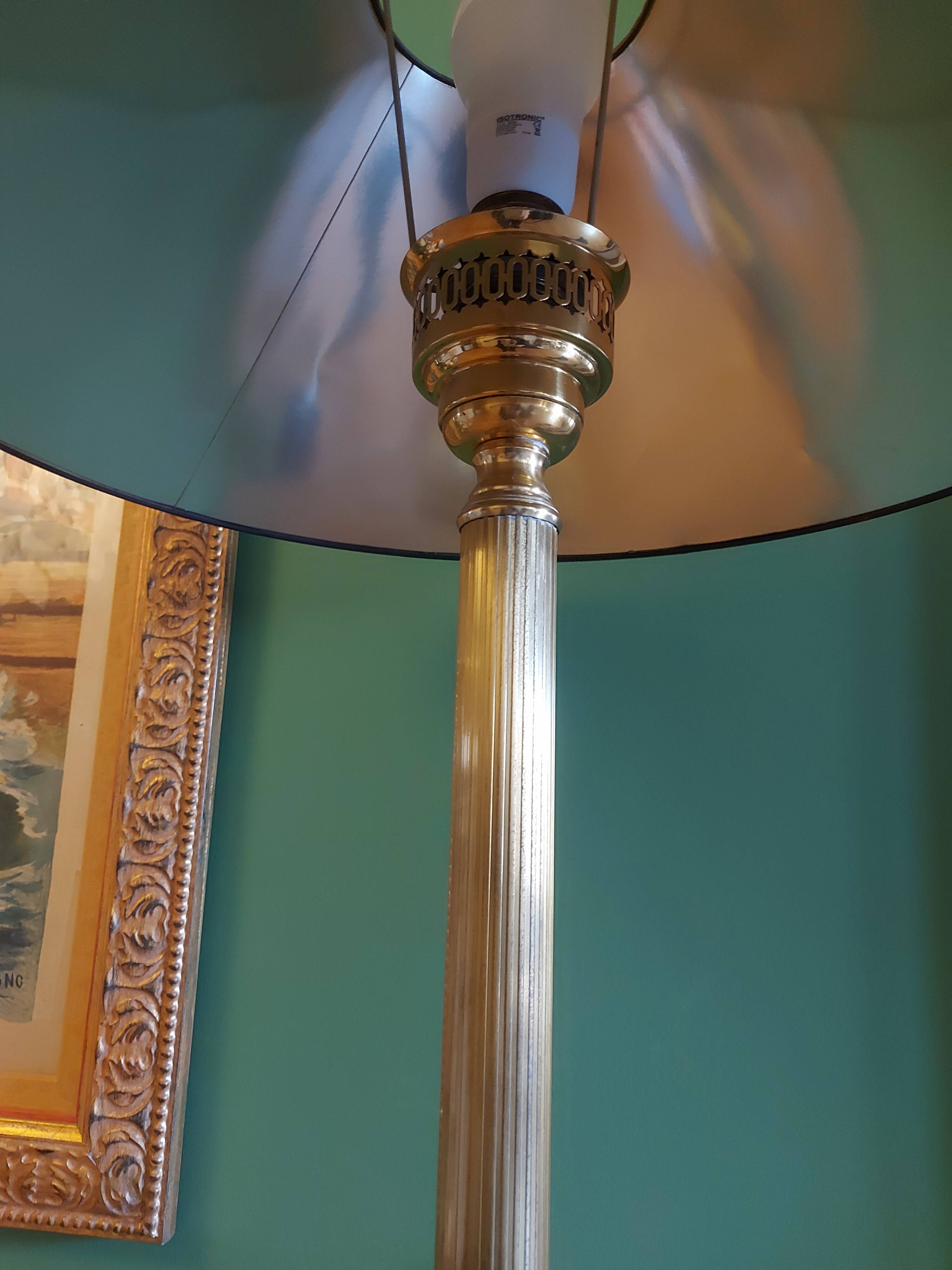 Large golden brass lamp neo classic style