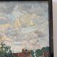 The village church, oil on canvas signed