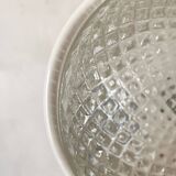 Round vintage glass and metal ceiling light