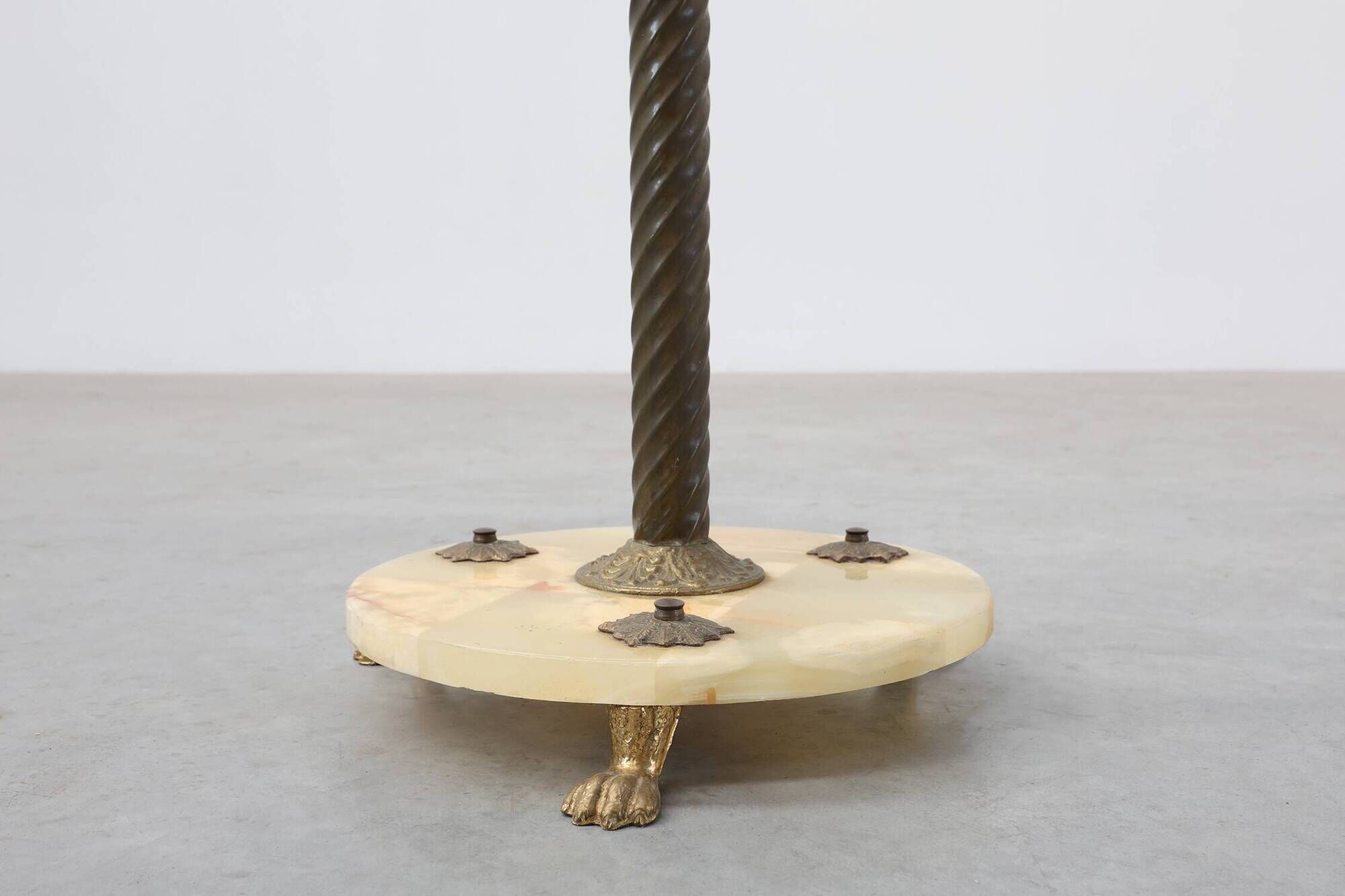 Napoleon III style copper and onyx marble coat stand, France, early 20th ce