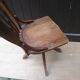 Chaise de bureau en chêne pivotante style américain