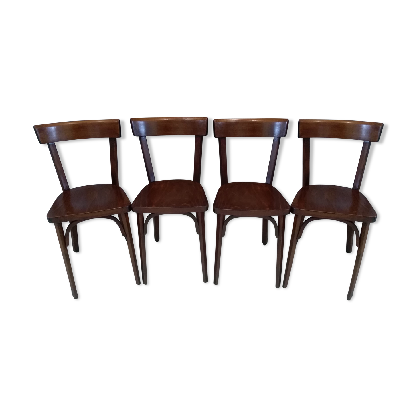Suite of 4 Baumann bistro chairs from 1968