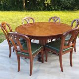 Table and 6 chairs in mahogany from Cuba Victorian era 1840