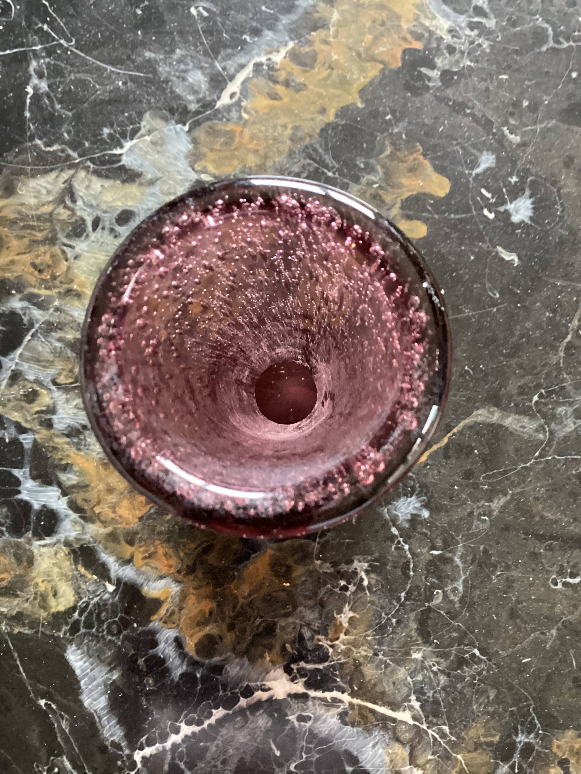 Mouth-blown glass vase Dimension: height -28 cm- diameter low-11cm-