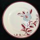 6 flat plates k and g luneville floral décor art deco model rosie