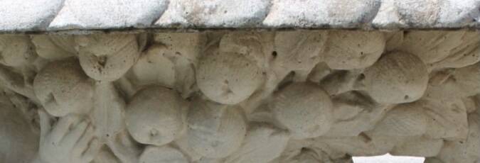 Stone table, stone garden table sculpture