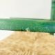 Small vintage children's chair in wood and green straw