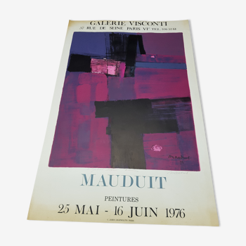 Affiche dédicacée expo Henri Mauduit 1976