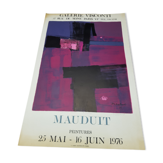 Affiche dédicacée expo Henri Mauduit 1976