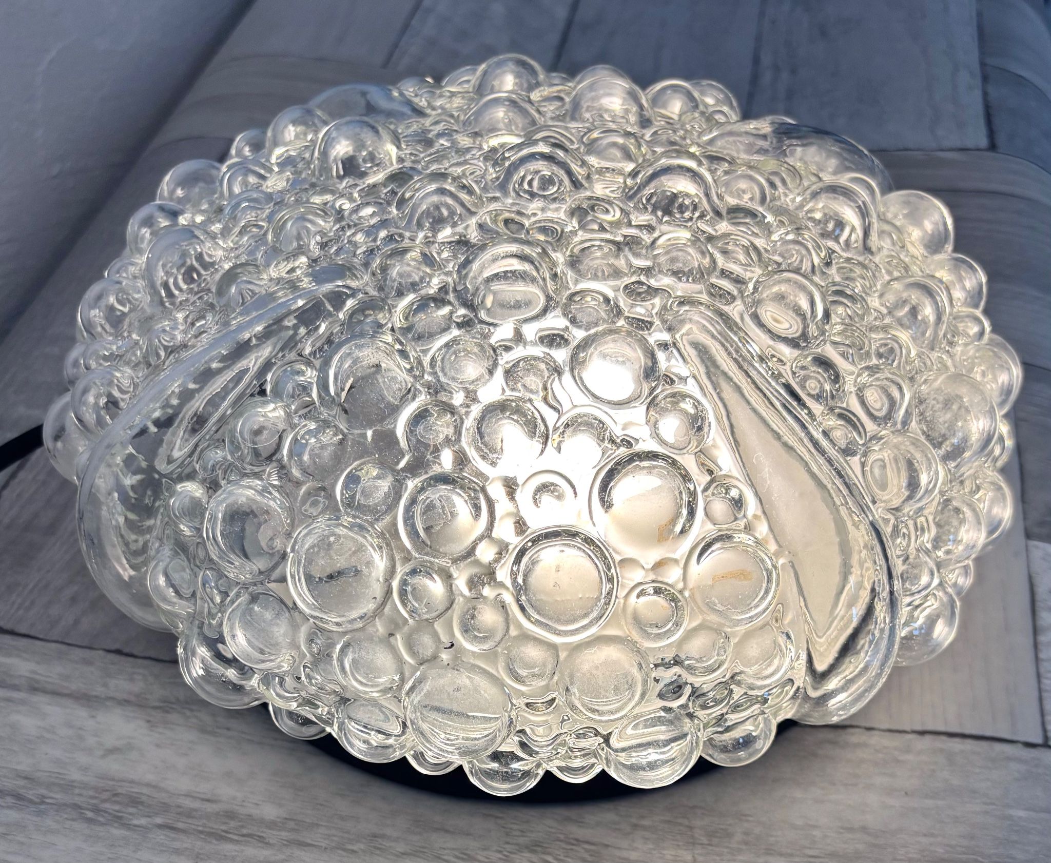 Vintage ceiling light - Helena Tynell - 60s/70s - bubbled glass - Space Age