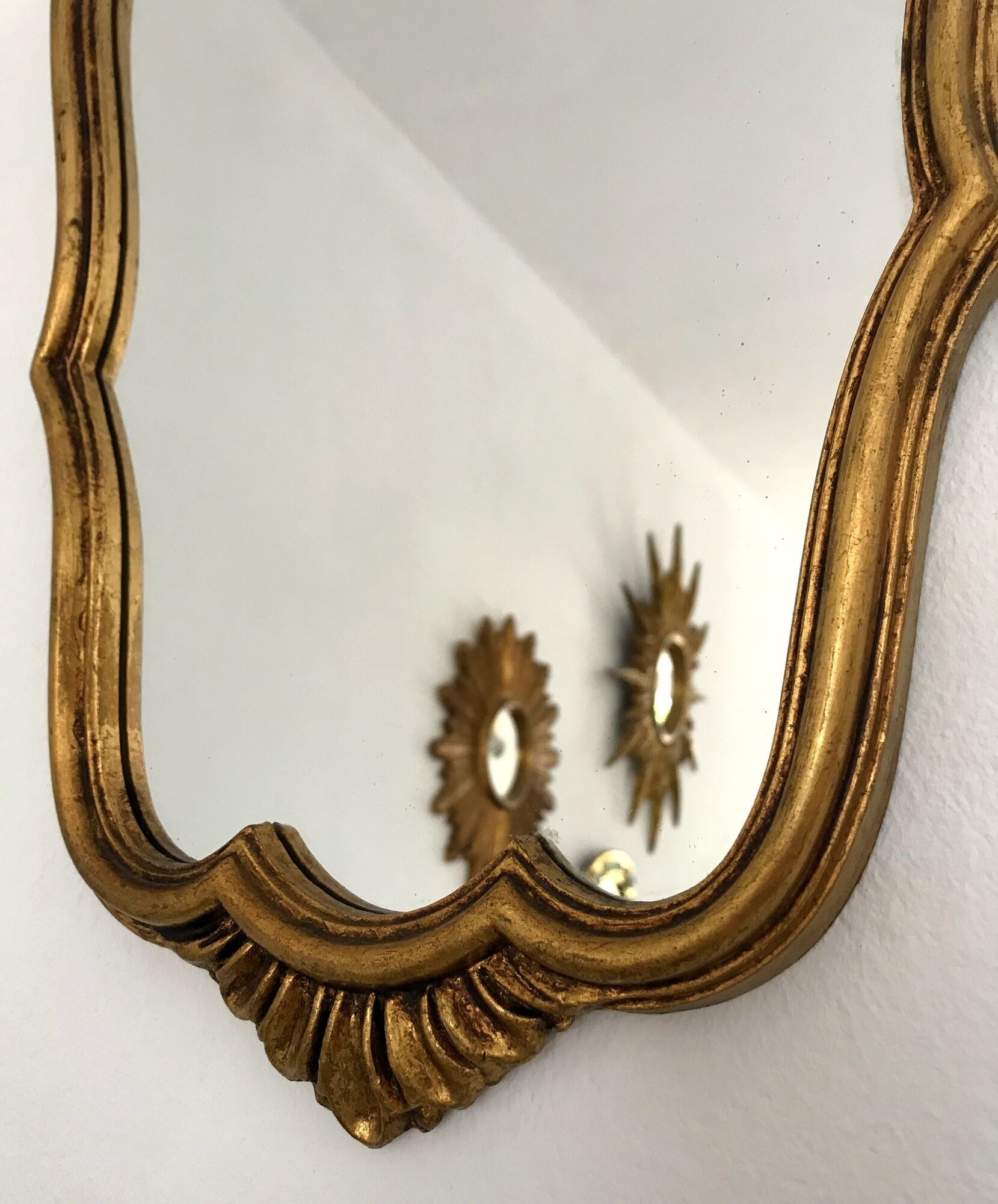 Vintage gilded wood mirror