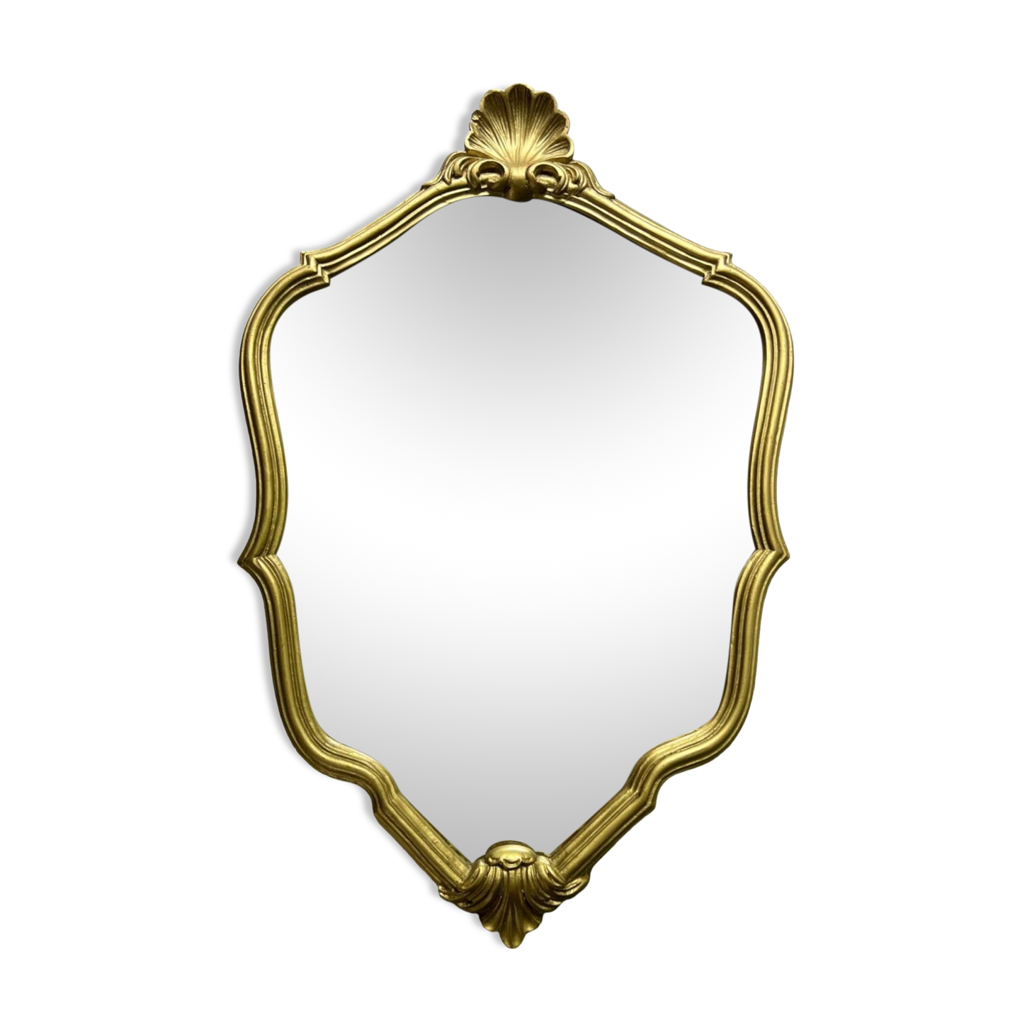 Miroir coquille doré