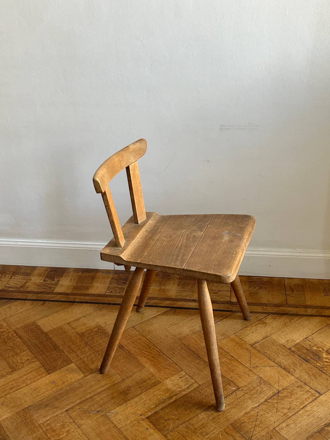 Set of 6 primitive folk art chairs
